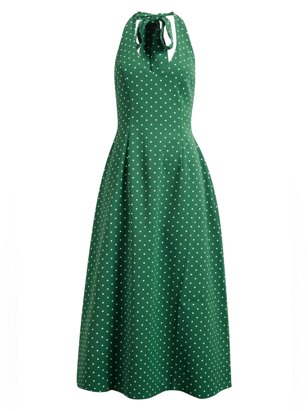 Odd Muse Green Polka Dot Midi Dress